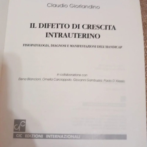 Il difetto di crescita intrauterino book used, Italian