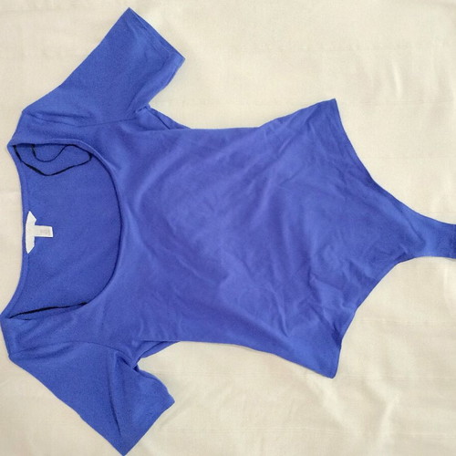 H&M bodysuit with sleeves like new, blue, size S