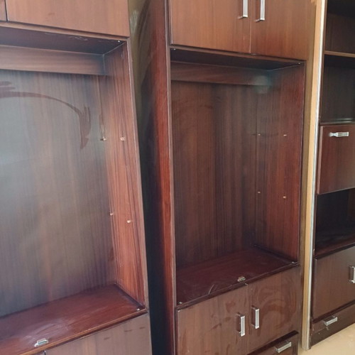 Living room unit used, 4 parts, wenge color