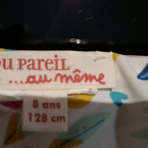 Du Pareil girls' swimsuit 8 years like new multicolor