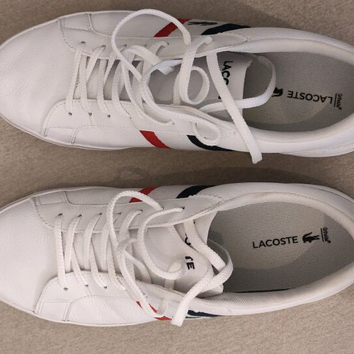 Lacoste shoes size 44 like new, white casual