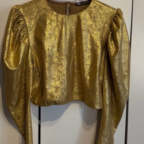 Zara crop size M like new, gold