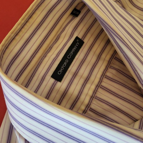 The Bostonians shirt used, size L, white and purple