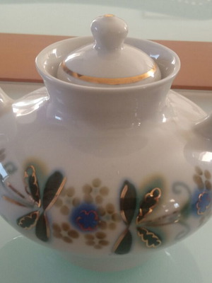 Porcelain mini teapot used, Soviet