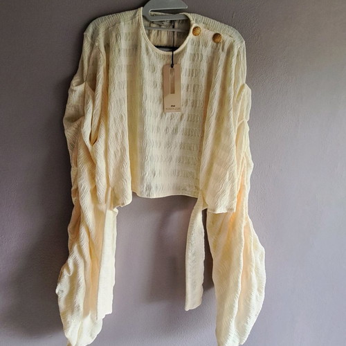 Nidodileda Kimo Top καινούργιο, μπεζ, oversize M/L με ζώνη