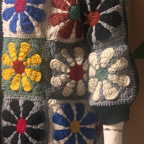 Handmade knitted jacket new, multicolor