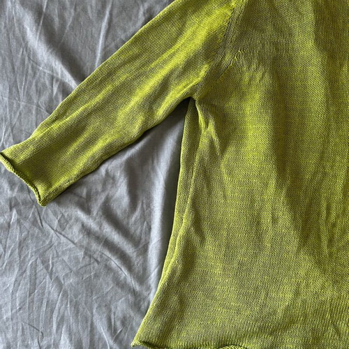 Albertini knitted twin set lime green, large