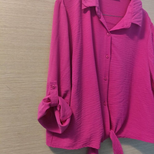 Crop tied shirt Pink Woman XL like new, pink