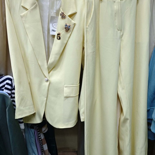 Yellow women's suit new, one size