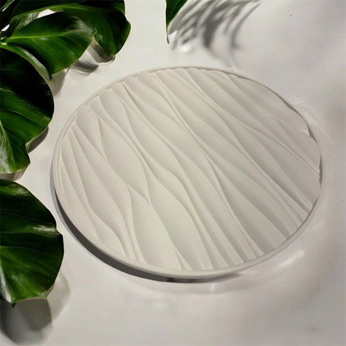 White tray with texture big handmade new