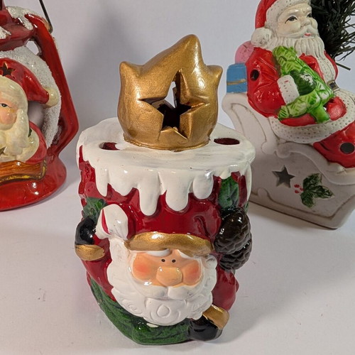 Christmas lanterns used, decorative set