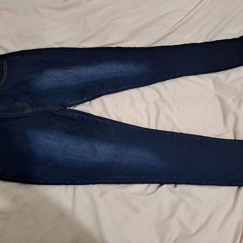 Women's elastic cotton jeans Large blue like new