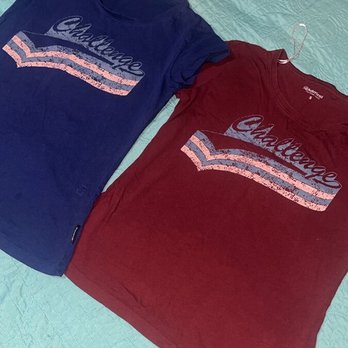 Admiral Challenge sports T-shirt set, small, blue and burgundy