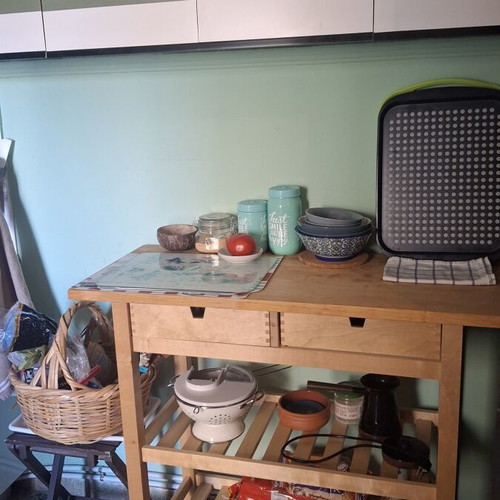 Kitchen trolley like new, solid birch wood, versatile use