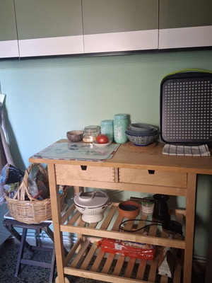 Kitchen trolley like new, solid birch wood, versatile use