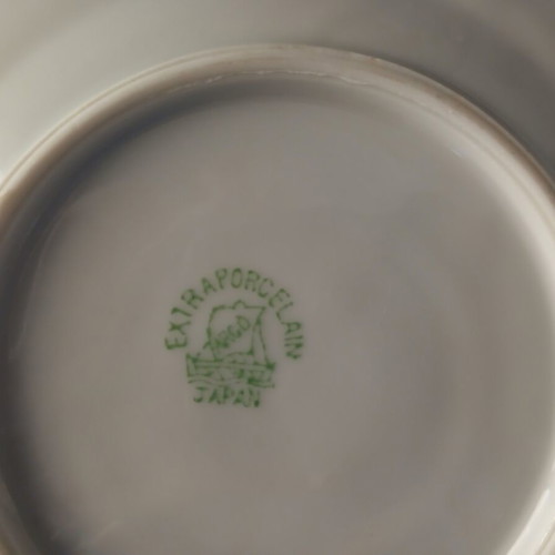 Porcelain plates set of 6 ARGO Japan vintage used, 1940-1950