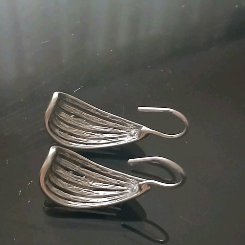 Silver 925 earrings with 14k gold, 3 cm, like new