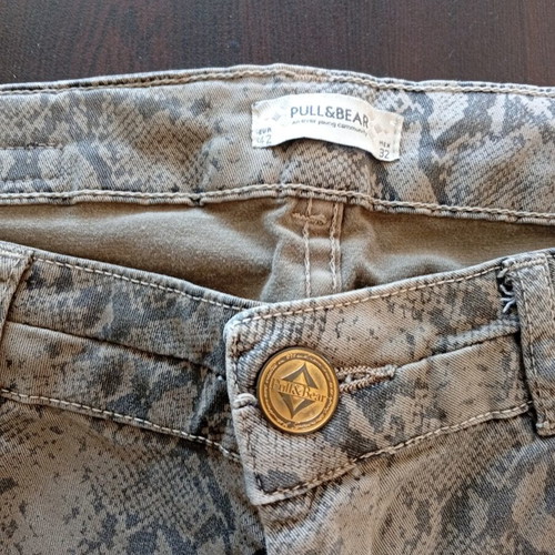 Pull&Bear Elastic Pants used, size XL 42, gray and beige