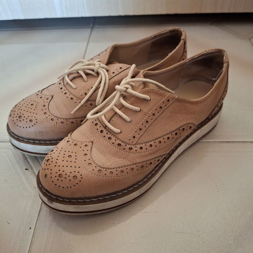 Oxford Exe boots size 37 used, beige and pink