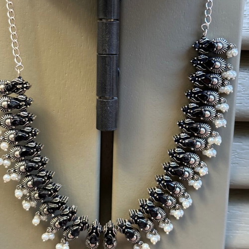 Fault jewelry set new, black and silver