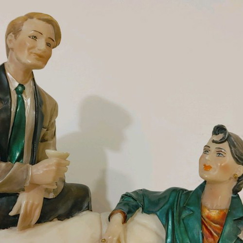 Decorative item on wooden base used, 1980s