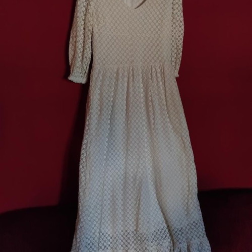 Brigitte Bardot x La Redoute romantic 70s inspired dress, like new, white, size S