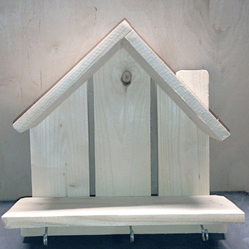 Wooden handmade wall hanger 3 hooks new