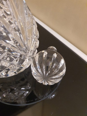 Crystal carafe new, heavy Slovak crystal 33cm