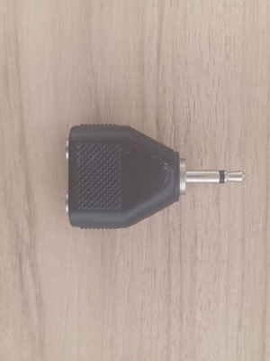 3.5mm Male to Dual 3.5mm Female Adapter Used