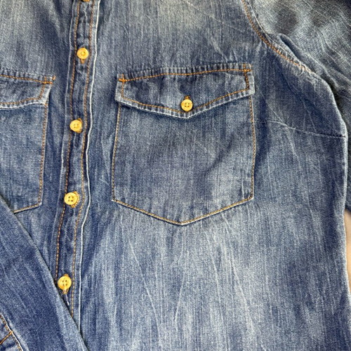 Denim shirt Star Body H size S like new, blue
