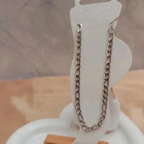 Stainless steel anklet chain new, silver color