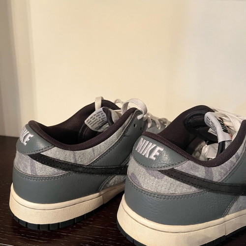 Nike Dunk Low sneakers used, size 45, grey and black