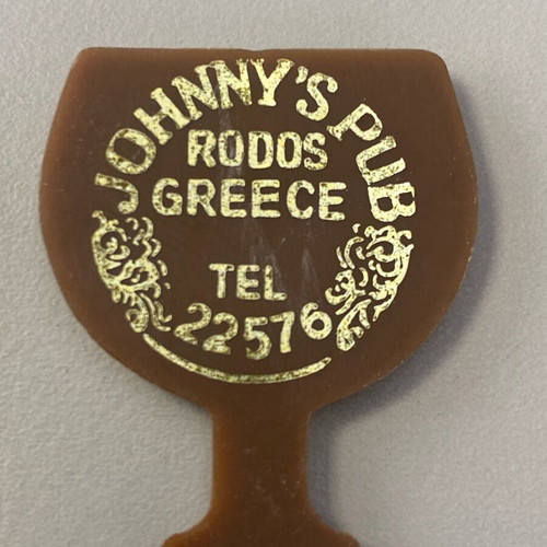 Collectible stirrers from Rhodes Faliraki Beach & JOHNNY’S PUB 1980s like new (2)