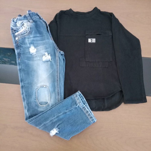 Street Gang jeans and Zara t-shirt set for 6-year-old boy like new