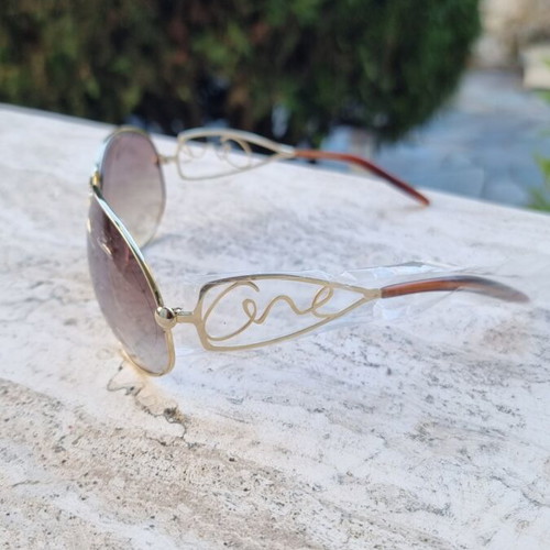 Vintage 90s sunglasses new, gold frame