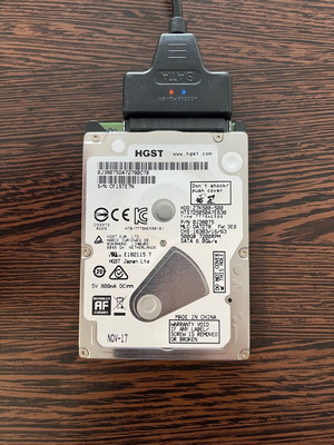 HGST 500GB 2.5” SATA 7200rpm hard drive like new