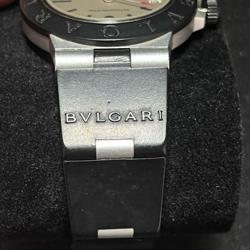 Bvlgari Aluminium AL38A watch used, unisex, black and white