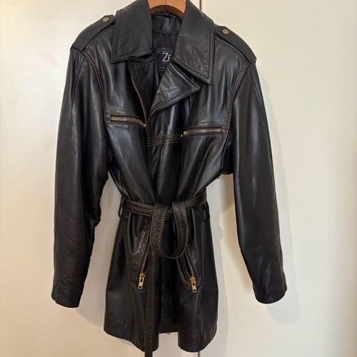 ZEDA leather jacket black, like new, size L