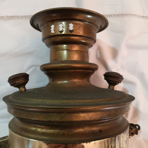 Old Russian Samovar in brass