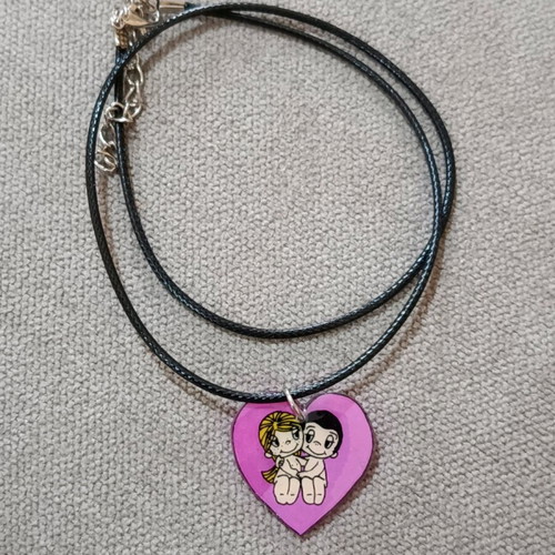 Love Is pendant handmade new, hand-painted