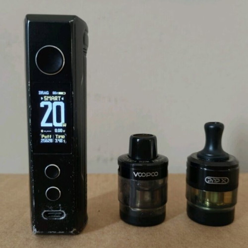 Drag X2 and Vaporesso GTX electronic cigarettes used