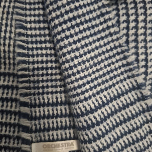 Orchestra Blue Houndstooth Scarf like new, 1.60m for boys 11-12 years