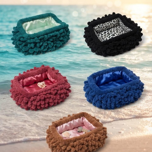Puffy handbags in various colors, new