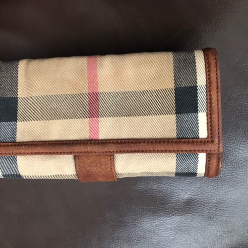 Burberry wallet used, beige and brown