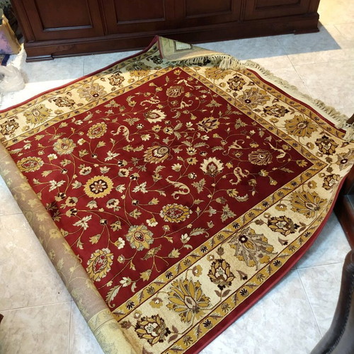Χαλί viscose καινούργιο μπορντό 165x237 εκ. τεσσάρων εποχών