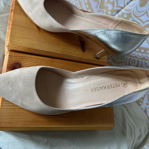 Peter Kaiser pumps used, beige silver, size 39
