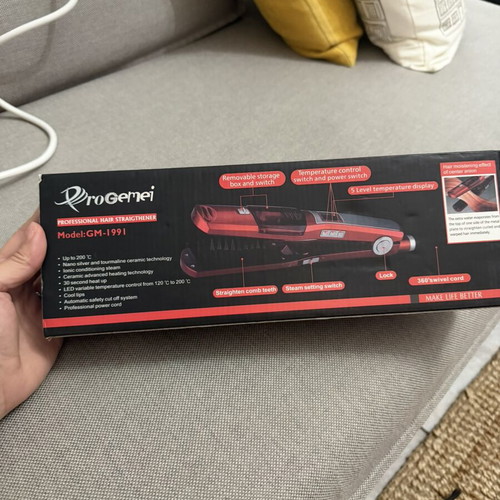 ProGemei GM-1991 Professional Steam Hair Straightener new