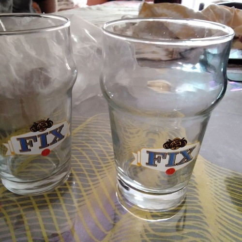 Fix beer collectible glasses, set of 2