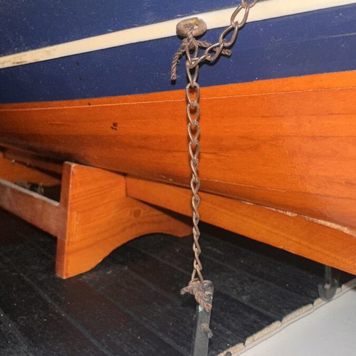 Wooden handmade sailing ship model