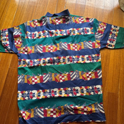 Paul & Shark Yachting vintage polo shirt XL like new with nautical print